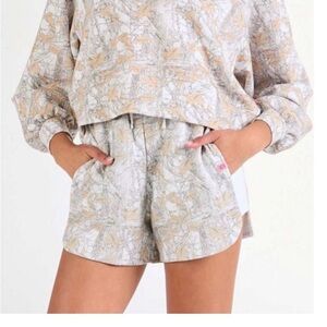 Simply Southern High Waist Shorts - Gray and Tan